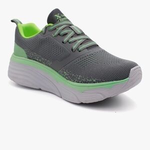 Gray and Lime Green Running Shoes